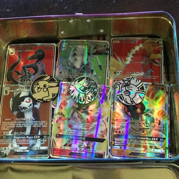 200+ Pokémon cards. Rainbow/gx poke box coins - Picture 7 of 7